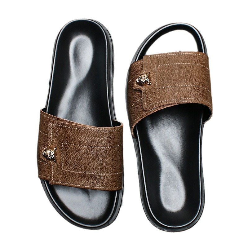 2025 New Genuine Leather Slipp - Flip Flop Leather Men reseña y precio