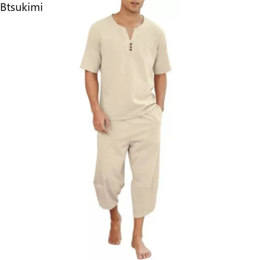 2026 Men's Hip Hop Cotton Line - Short Linen Drawstring reseña y precio