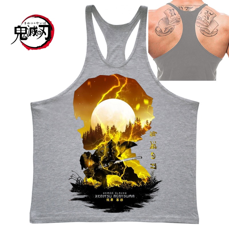 (Demon Slayer) GYM Mens Tank T - Tank Top Muscle reseña y precio