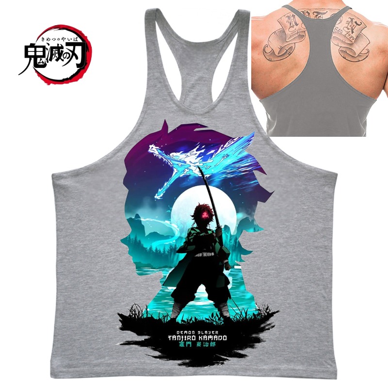 (Demon Slayer) GYM Mens Tank T - Tank Top Muscle reseña y precio