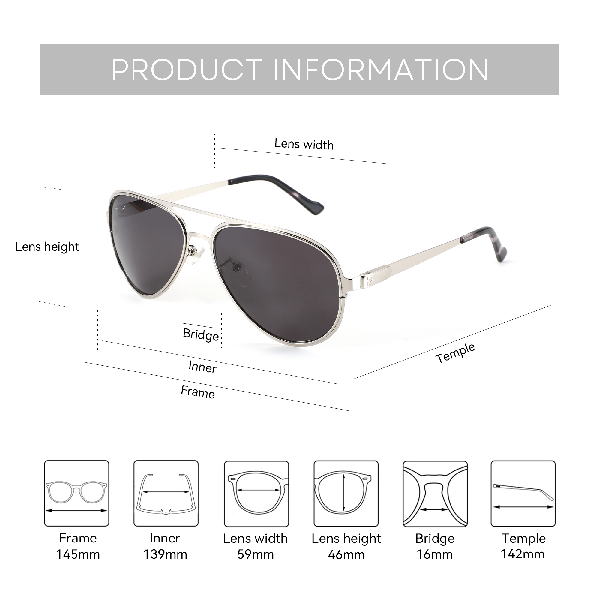 BLUEMOKY XL Size High Quilty M - Sunglasses Aviator Polarized reseña y precio