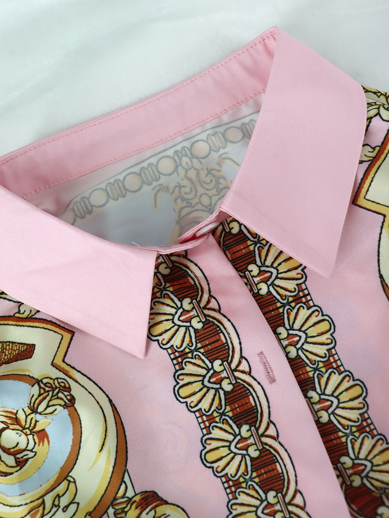 Women 2 Piece Set Ornate Print - Shirt Camp Collar reseña y precio