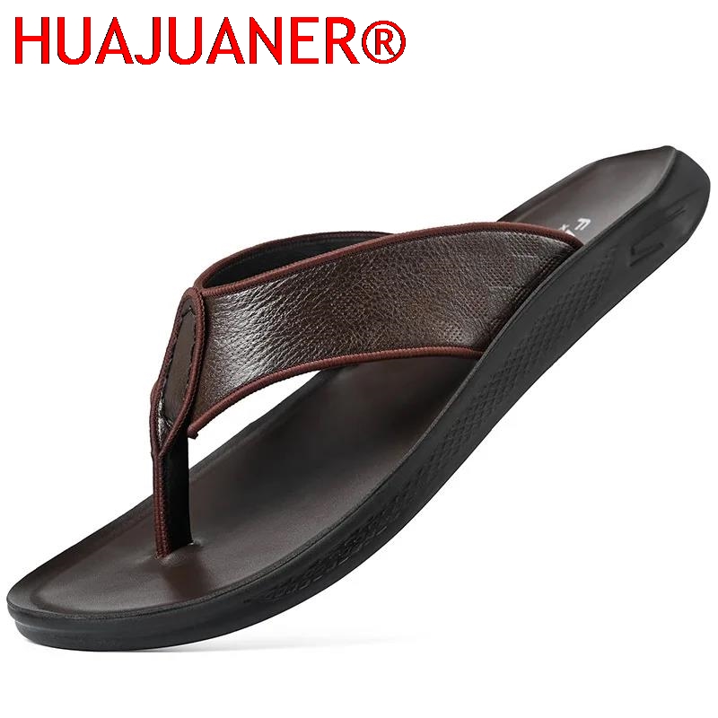 Casual Outdoor Men's Sandals S - Flip Flop Leather Men reseña y precio