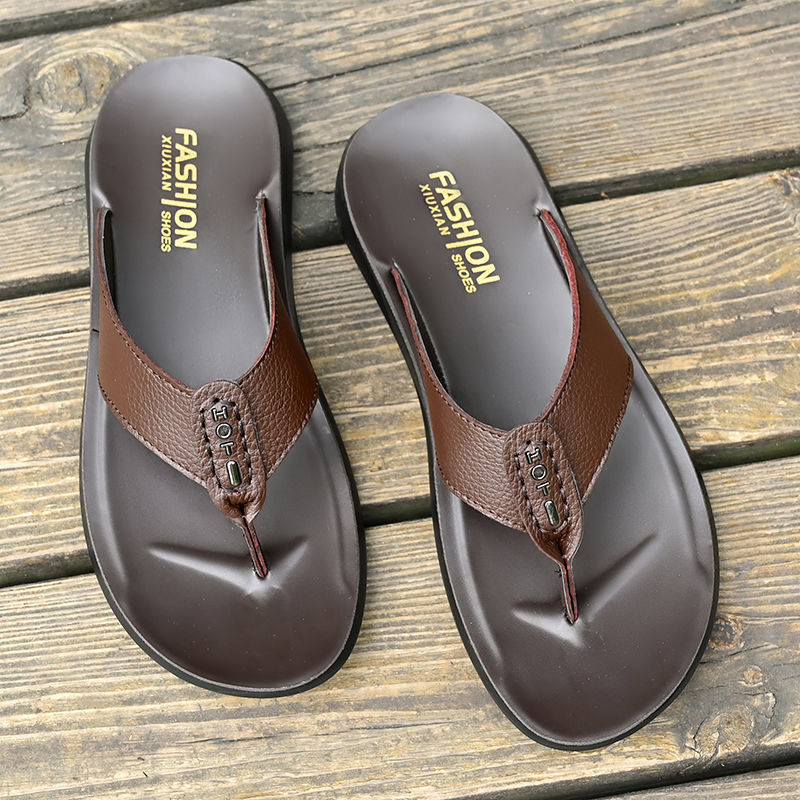 Hot Sale Men's Flip Flops High - Flip Flop Leather Men reseña y precio