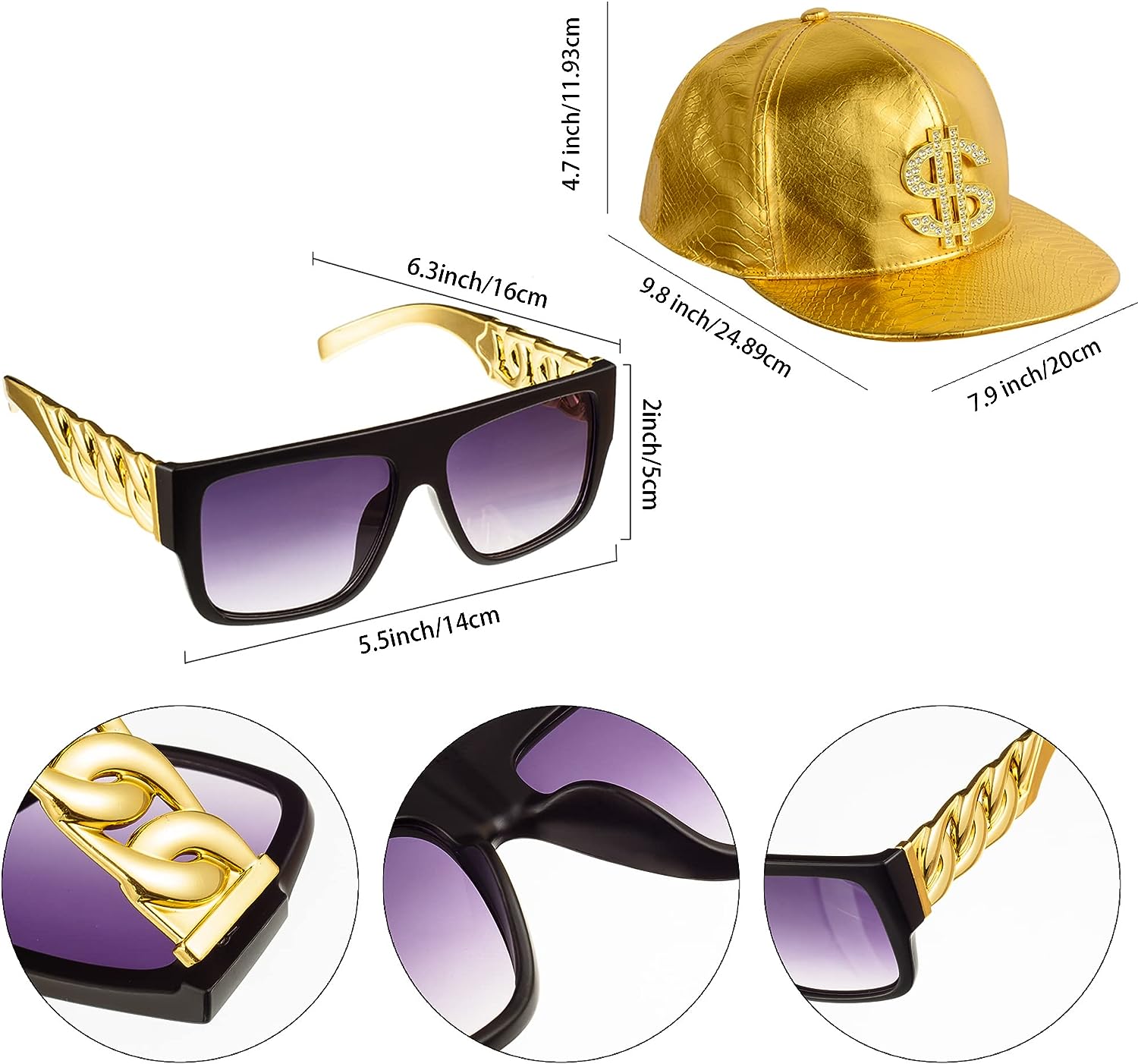 PESENAR 80s 90sHip Hop Costume - Sunglass Retainer Cord reseña y precio