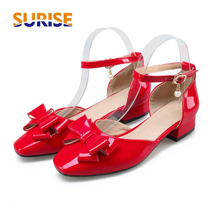 Big Size Women Bowtie Pumps Ro - Casual Sandal Leather reseña y precio